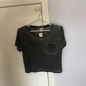 BARLEY WORN CROPPED ACID WASHED TEE